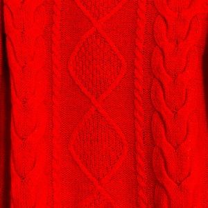 Orange red warm pullover sweater